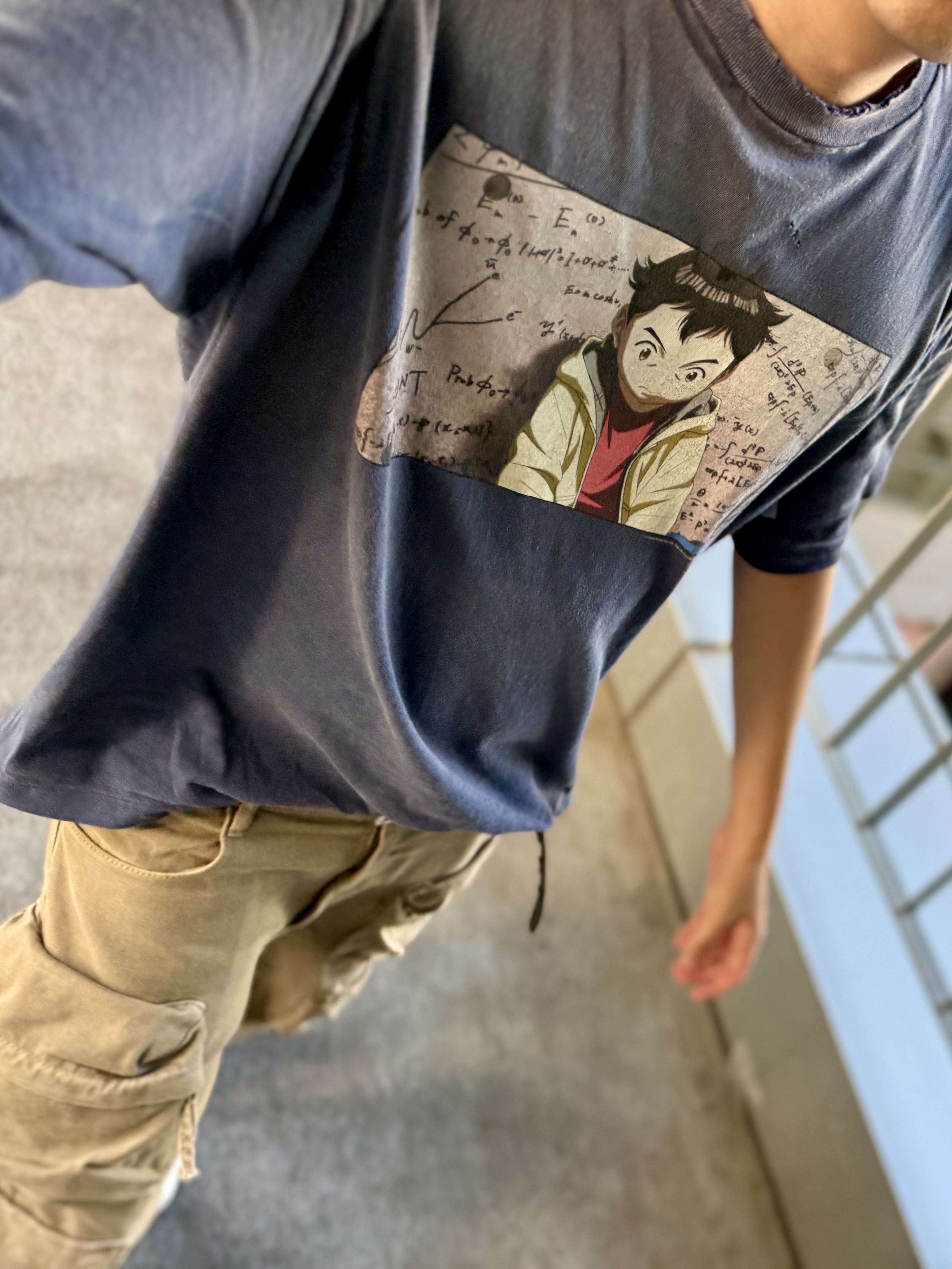 Saint Mxxxxxx x Pluto S/S T-Shirt Navy 착용 스타일