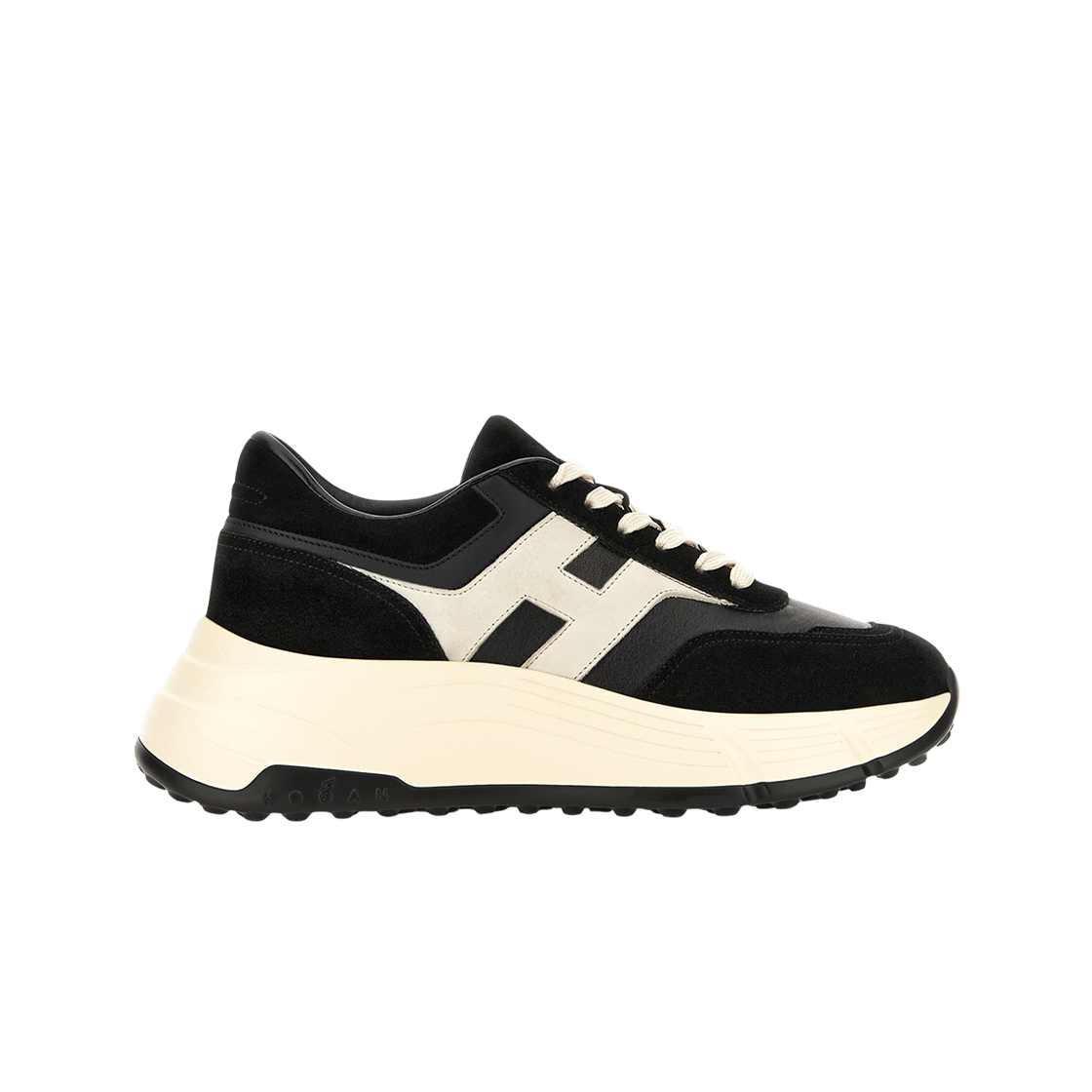 (W) 호간 하이파이 스니커즈 블랙((W) Hogan Hi-Fi Sneakers Black)