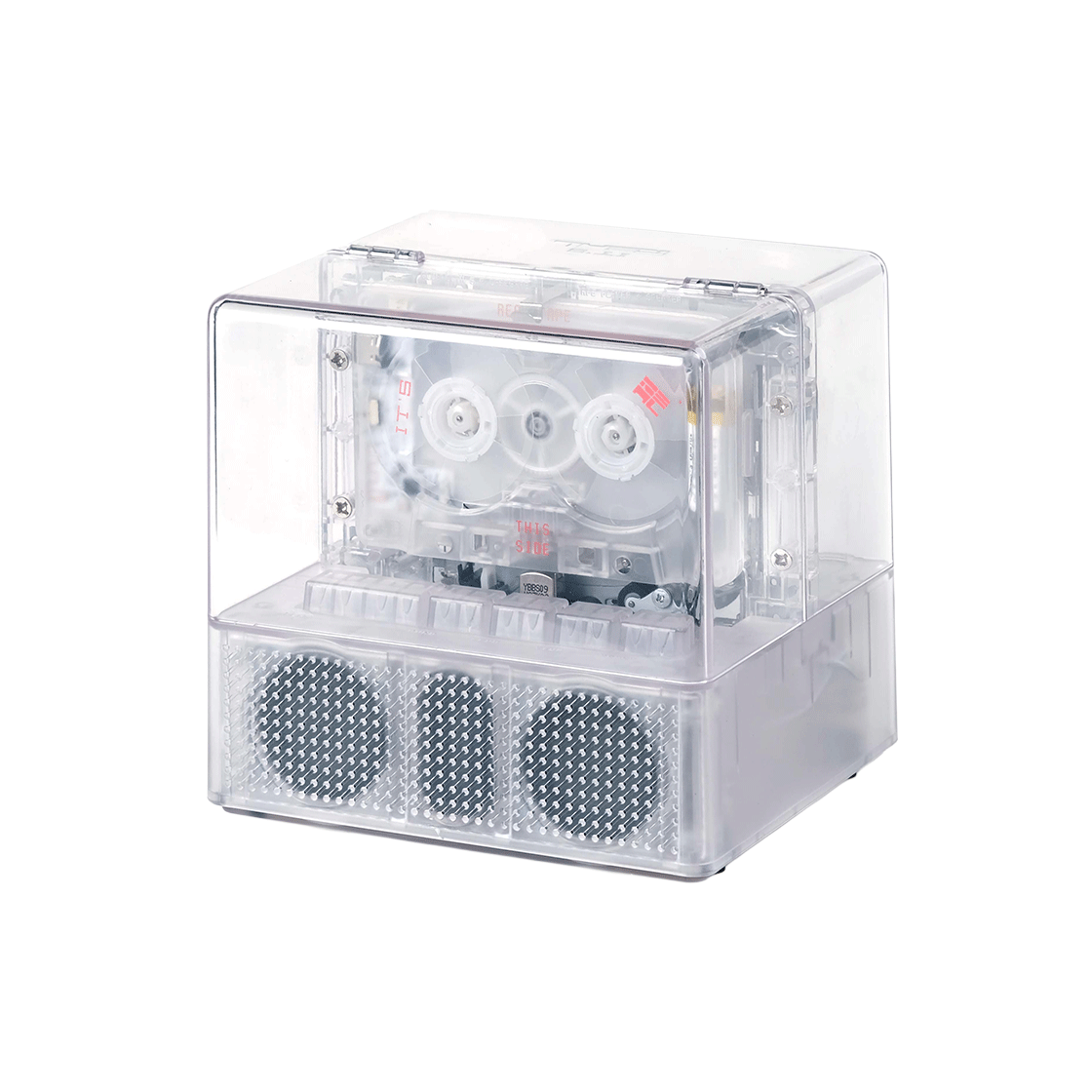 님랩 잇츠 리얼 카세트 플레이어 블루투스 스피커 투명(NINM IT’S REAL Bluetooth Speaker + Cassette Player Combo Transparent)