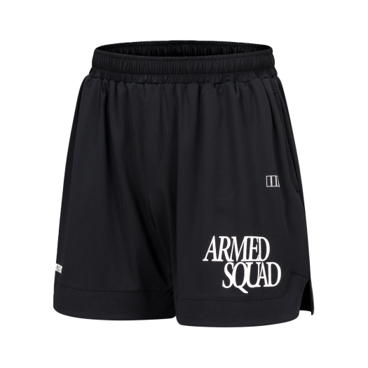 MTHMPTA01-BK Muscle Armed ARMED SQUAD Shorts Black