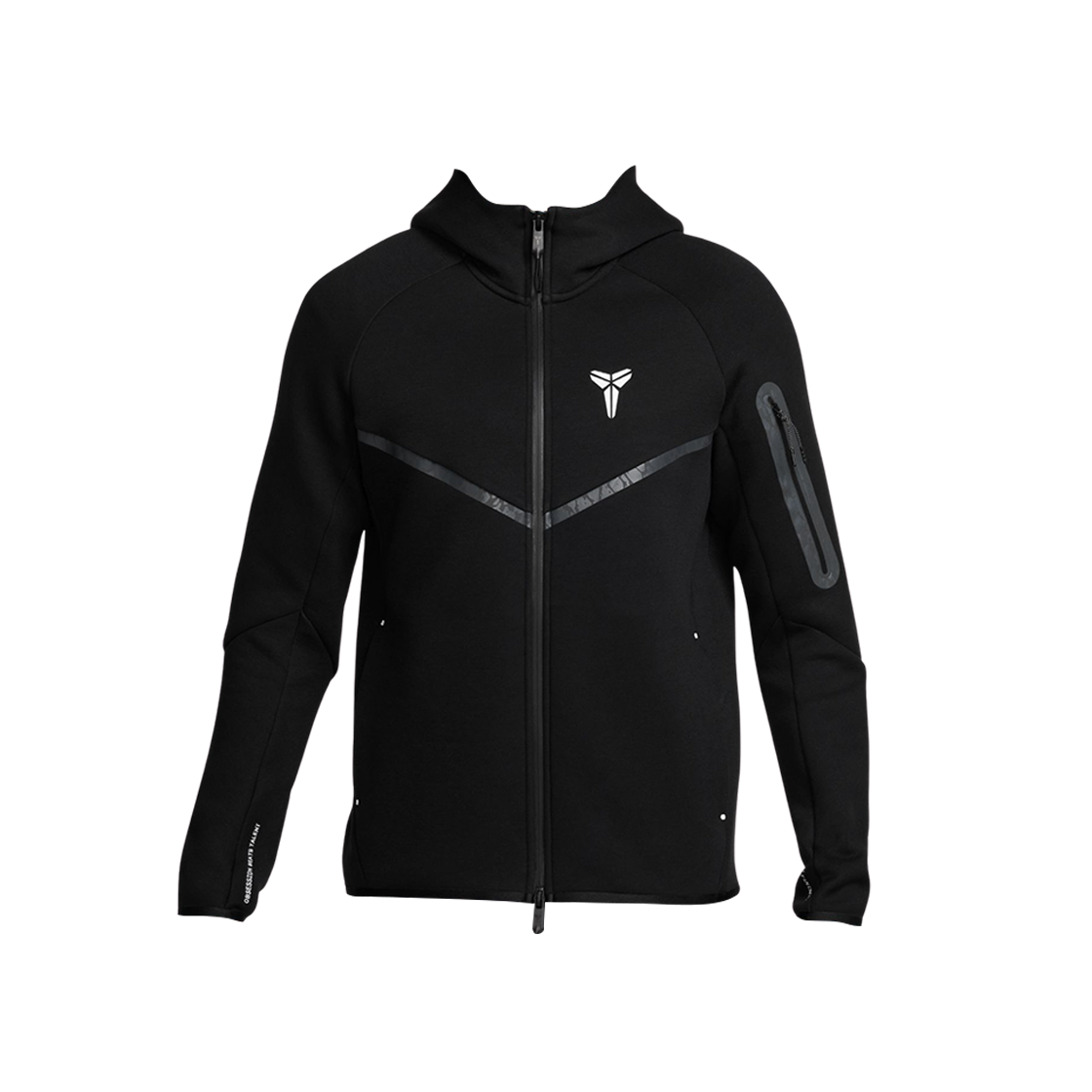 나이키 코비 테크 플리스 풀 집 윈드러너 자켓 블랙 화이트 - 아시아(Nike Kobe Tech Fleece Full Zip Windrunner Jacket Black White - Asia)