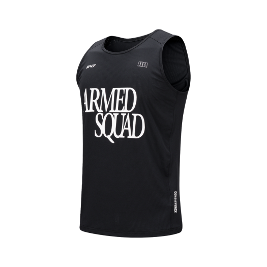 MTHMTKA01-BK Muscle Armed ARMED SQUAD Tank top Black