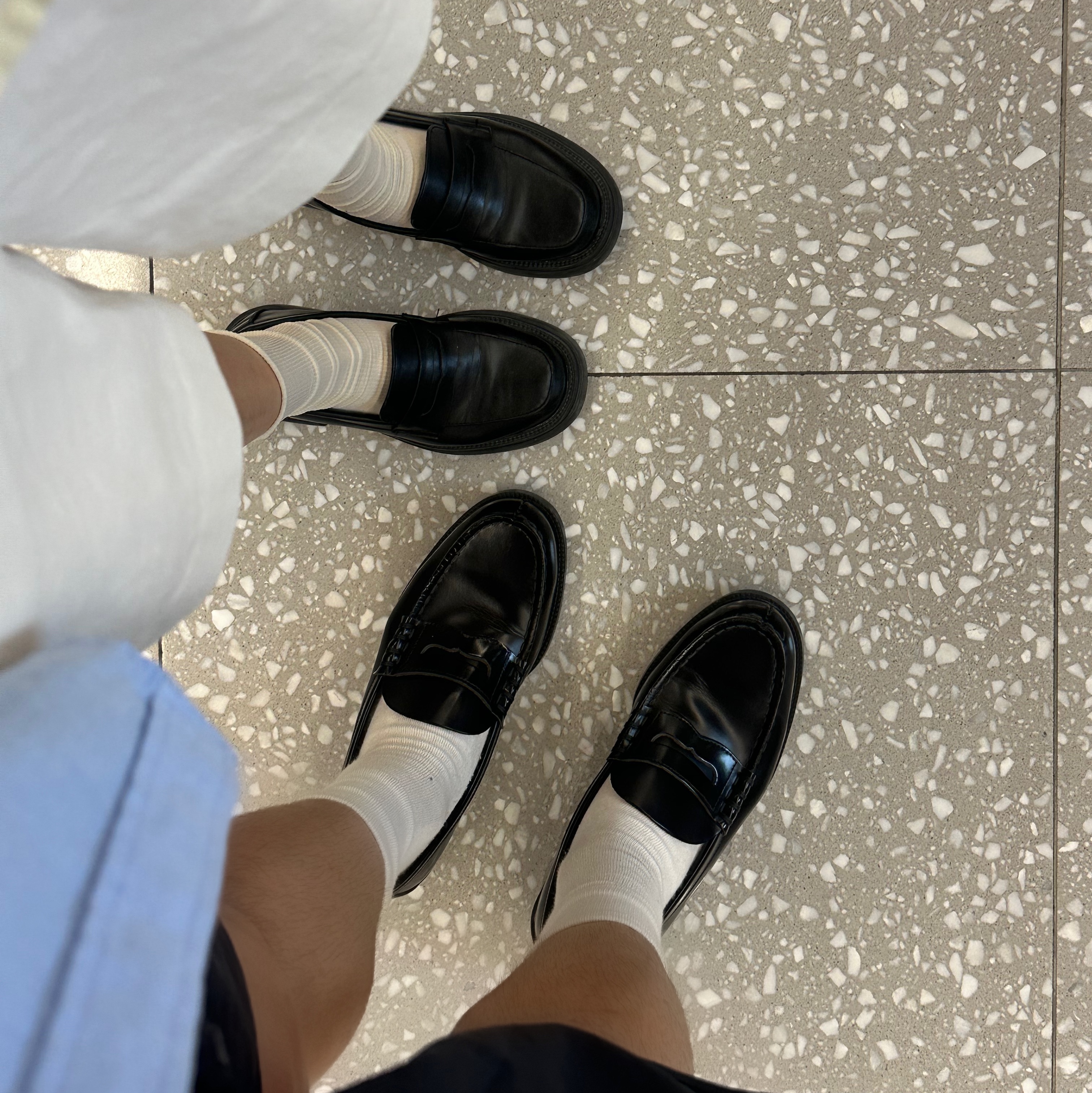 Haruta HS-906 Penny Loafer Black 착용 스타일