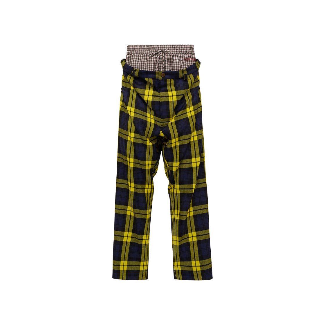2F01001R-W0175-E205 Vivienne Westwood Builder Trousers Navy Yellow