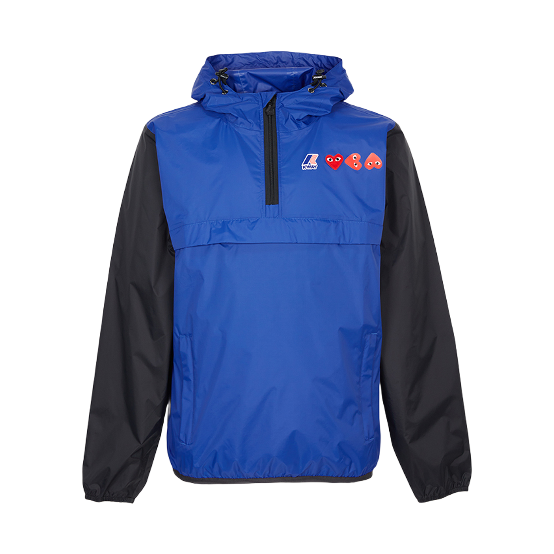 [20% 쿠폰] 꼼데가르송 X 까웨 후드 레인 자켓 블루([20% 쿠폰] Comme Des Garcons X K-way Hood Rain Jacket Blue)