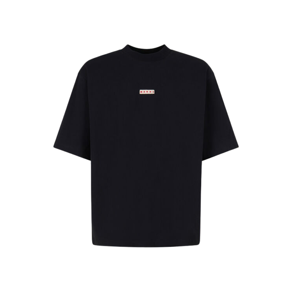HUMU0223X6-UTCZ57-00N99 Marni Organic Cotton T-Shirt with Label Black