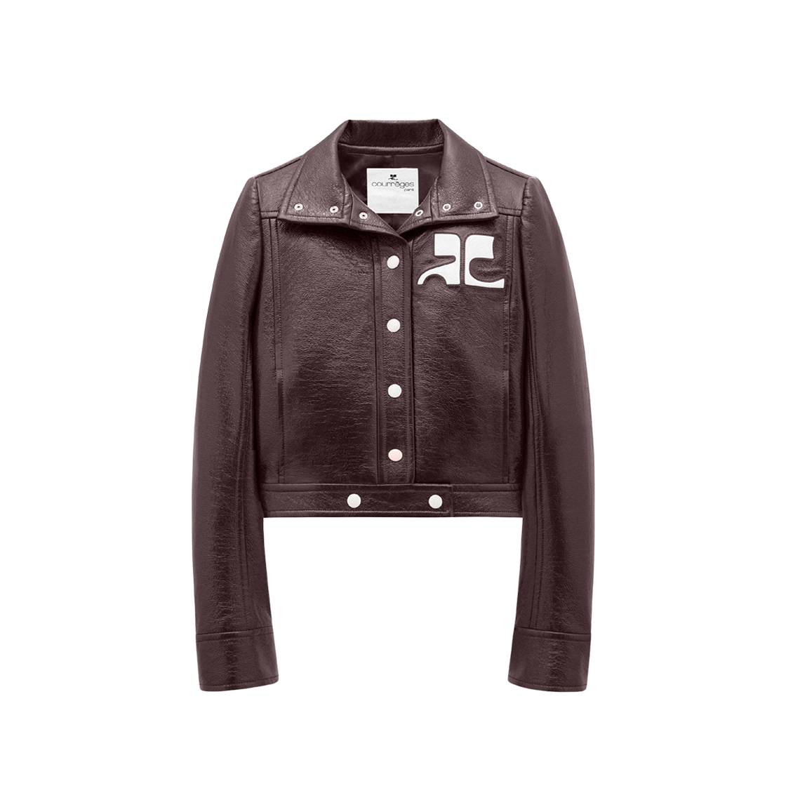 (W) 꾸레쥬 리에디션 바이닐 자켓 버건디((W) Courreges Reedition Vinyl Jacket Burgundy)
