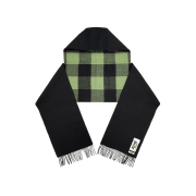 Athe garcon Reversible Wool Hooded Muffler Black