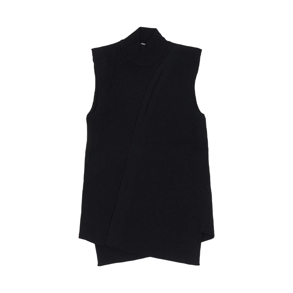 1011206-1A07953-1B000 (W) Versace Turtleneck Sleeveless Shirt Black