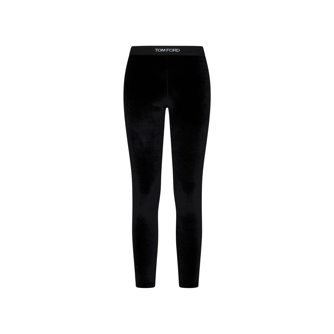 PAJ121-JEX065-LB999 (W) Tom Ford Logo Velvet Leggings Black