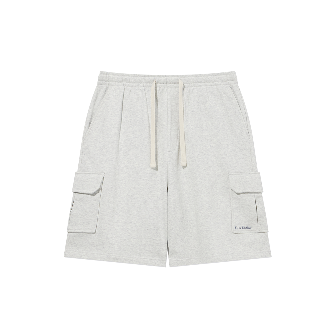 CO2502SO07HG Covernat Regular-Fit Authentic Logo Sweat Cargo Shorts Heather Gray