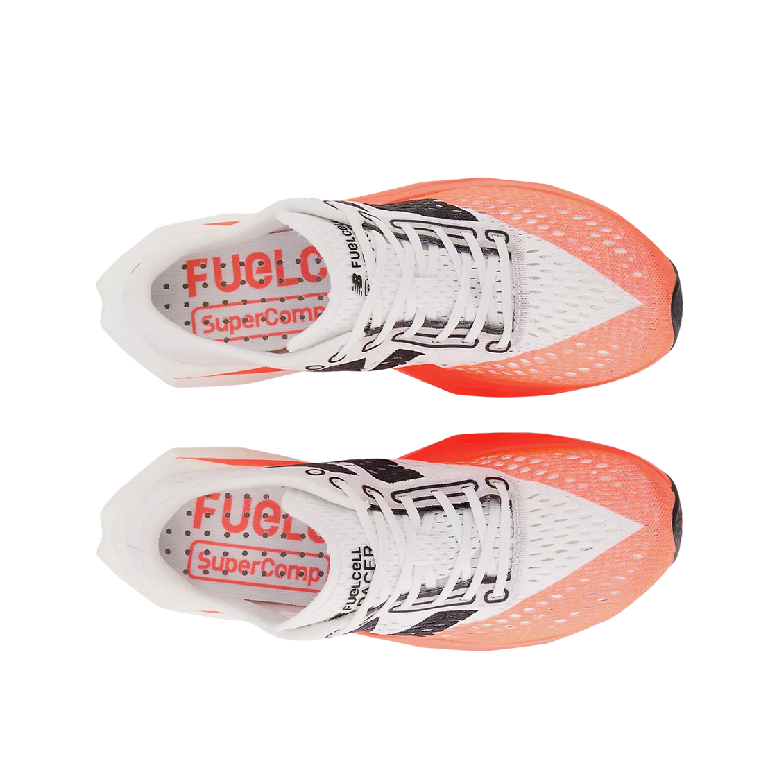 (W) 뉴발란스 퓨어셀 SC 페이서 v2 얼젠트 레드 화이트 - D 와이드((W) New Balance Fuelcell SC Pacer v2 Urgent Red White - D Wide) - 2
