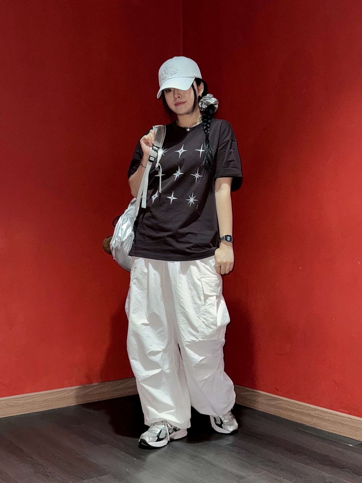 Asics Gel-1130 White Black, Casio A-158WA-1 착용 스타일