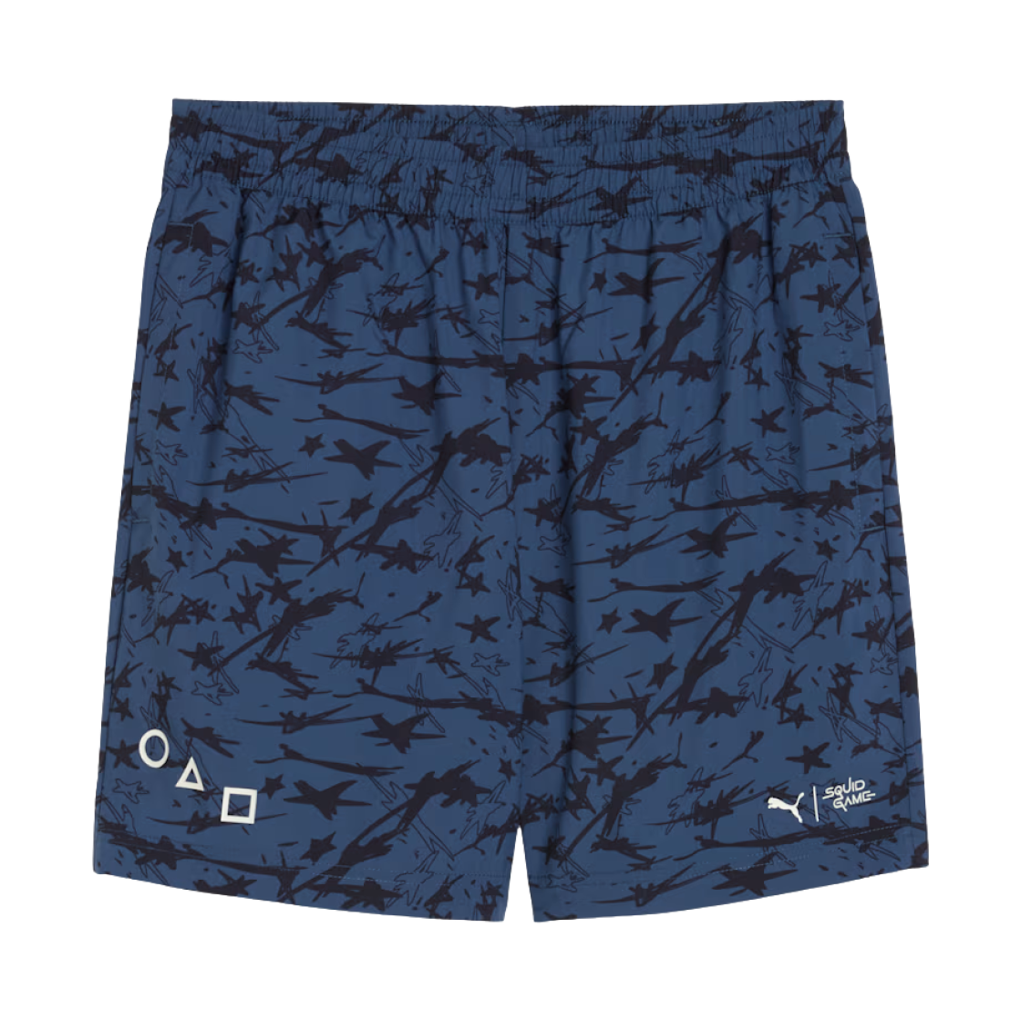 630758-16 Puma x Squid Game AOP Relaxed 6 Inch Woven Shorts New Navy