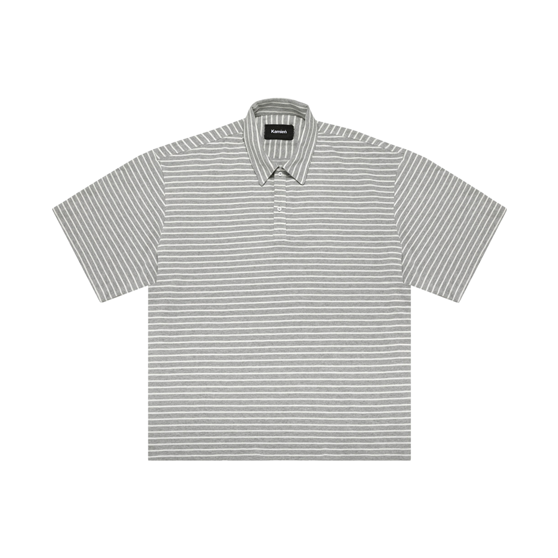 K25SSUT01 Kamien Stripe Polo T-Shirt Gray