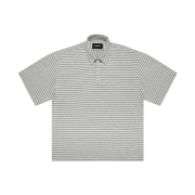 Kamien Stripe Polo T-Shirt Gray
