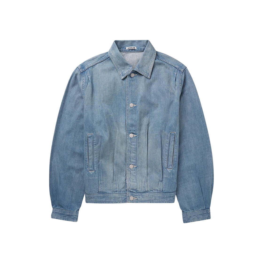 오라리 셀비지 페이디드 데님 블루종 라이트 인디고(Auralee Selvedge Faded Denim Blouson Light Indigo)