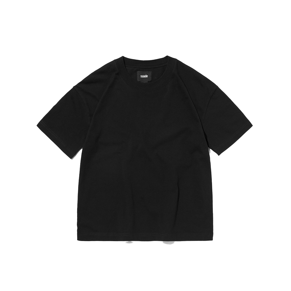 스웨이드 크롭티 블랙(Suade Cropped Tee Black)