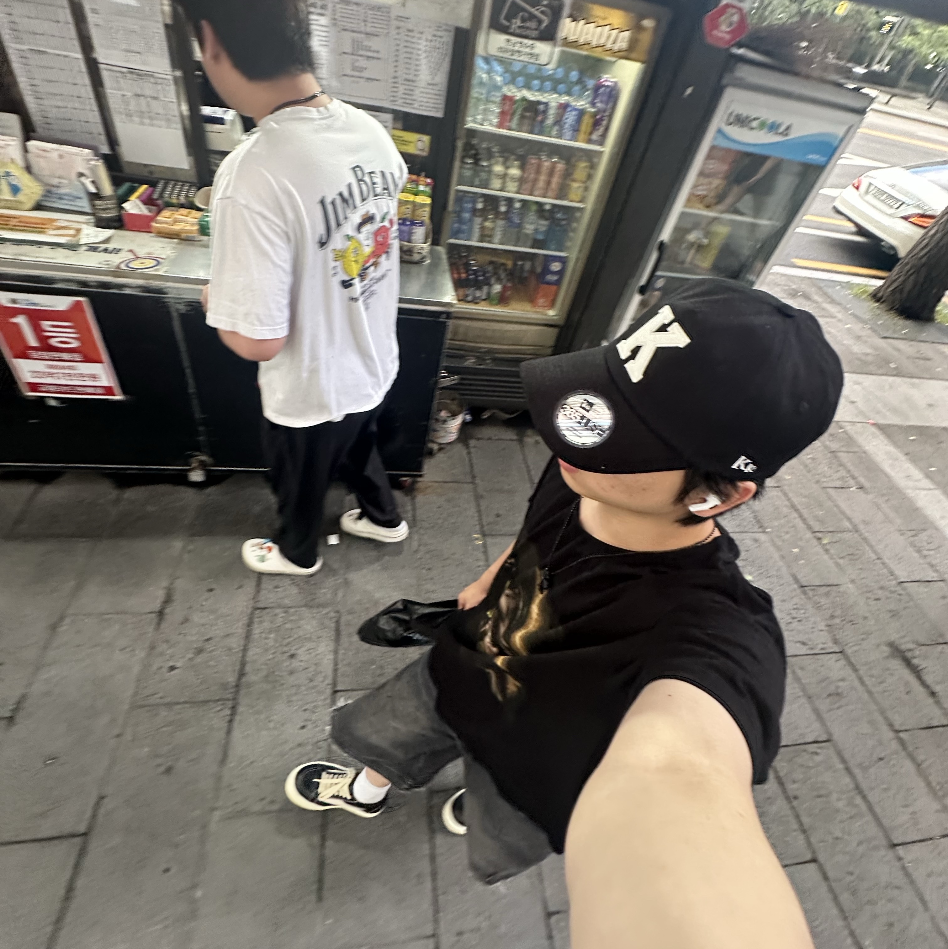 [KREAM 단독] Kamien x KOIN SEOUL K Logo Ball Cap Black 착용 스타일