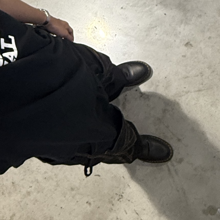 Kapital Thin Canvas Lumber Pants Black, Kapital Rookie Crewneck T-Shirt Black 착용 스타일