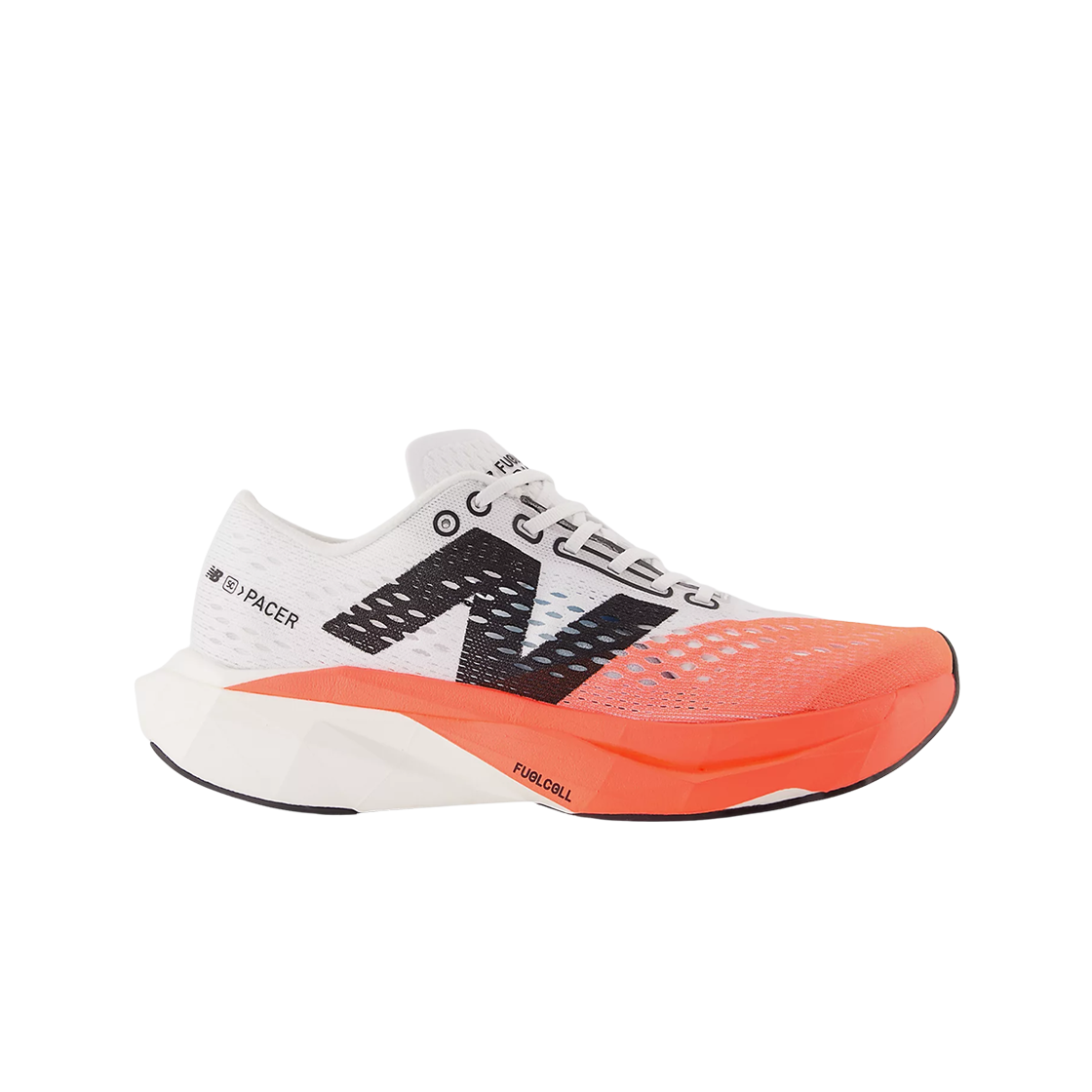 (W) 뉴발란스 퓨어셀 SC 페이서 v2 얼젠트 레드 화이트 - D 와이드((W) New Balance Fuelcell SC Pacer v2 Urgent Red White - D Wide) - 1
