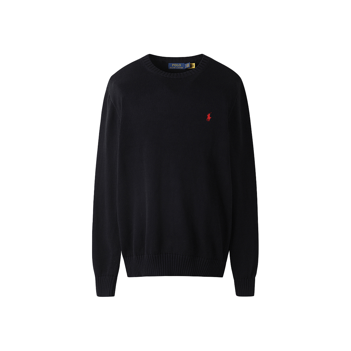[30% 적립] 폴로 랄프 로렌 코튼 크루넥 스웨터 폴로 블랙 - 24FW([30% 적립] Polo Ralph Lauren Cotton Crewneck Sweater Polo Black - 24FW) - 1
