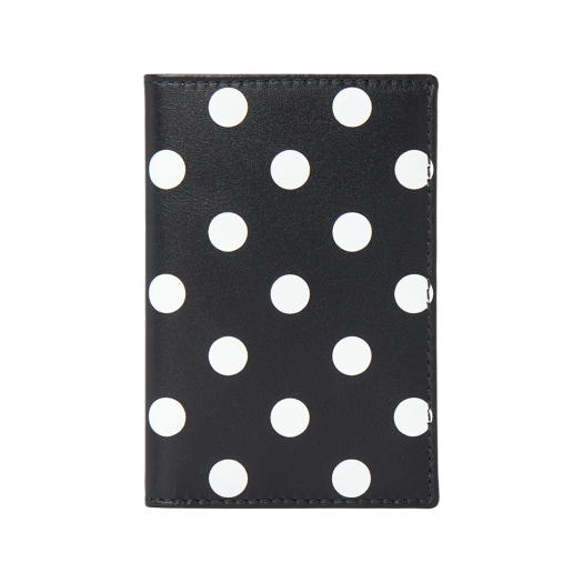 SA6400PD Comme des Garcons Polka Dots Card Holder Wallet Black