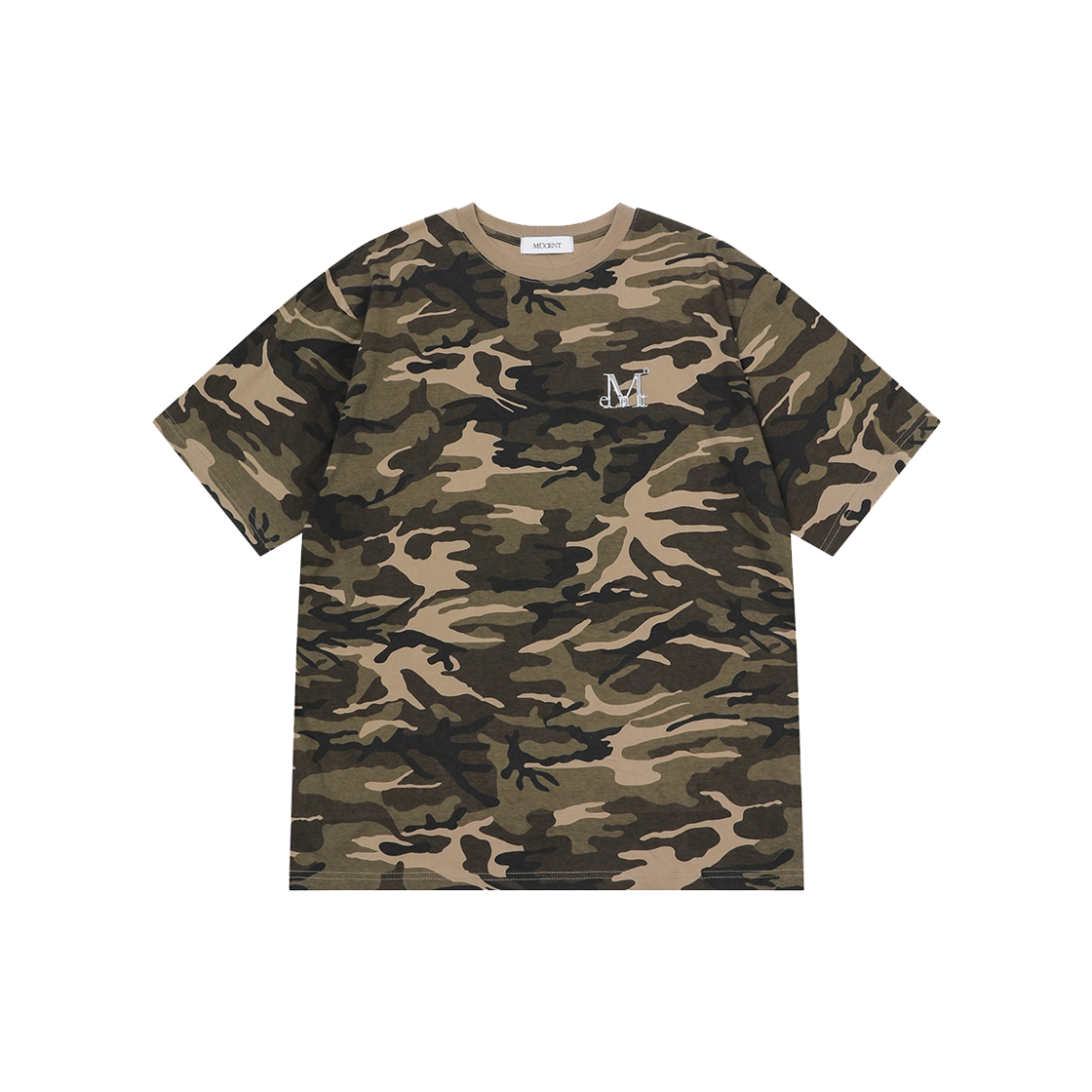 무센트 텐버 메탈 로고 카모 반팔 티 남녀공용 카키(MUCENT Tenber Metal Logo Camo Half T Unisex Khaki) - 3