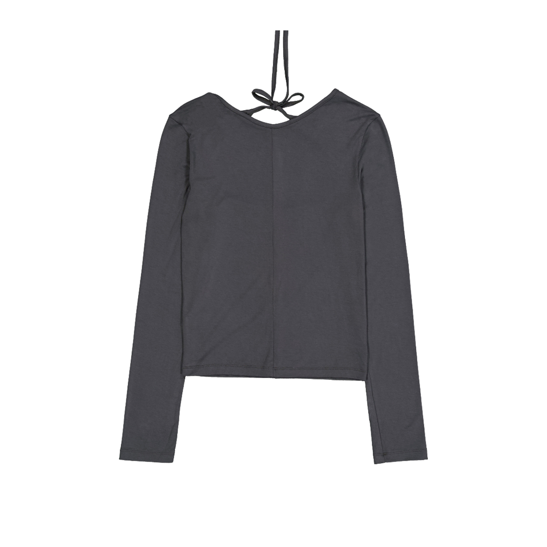페르트 투웨이 리본 티셔츠 차콜(Pehrt 2Way Ribbon T-Shirt Charcoal) - 2