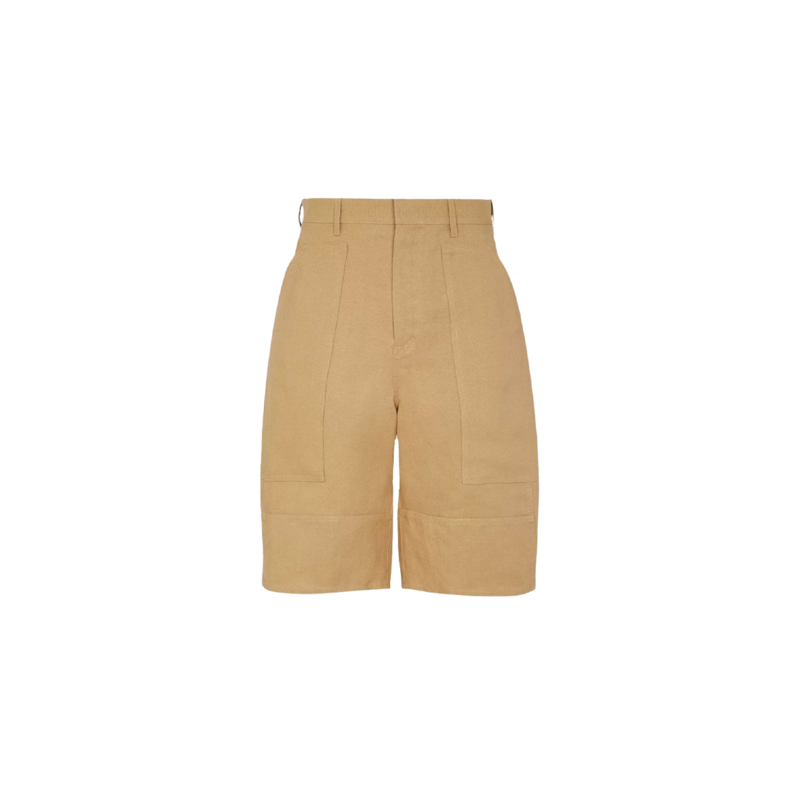 FB0968AR96F1MTK Fendi Paper Bermuda Shorts Beige