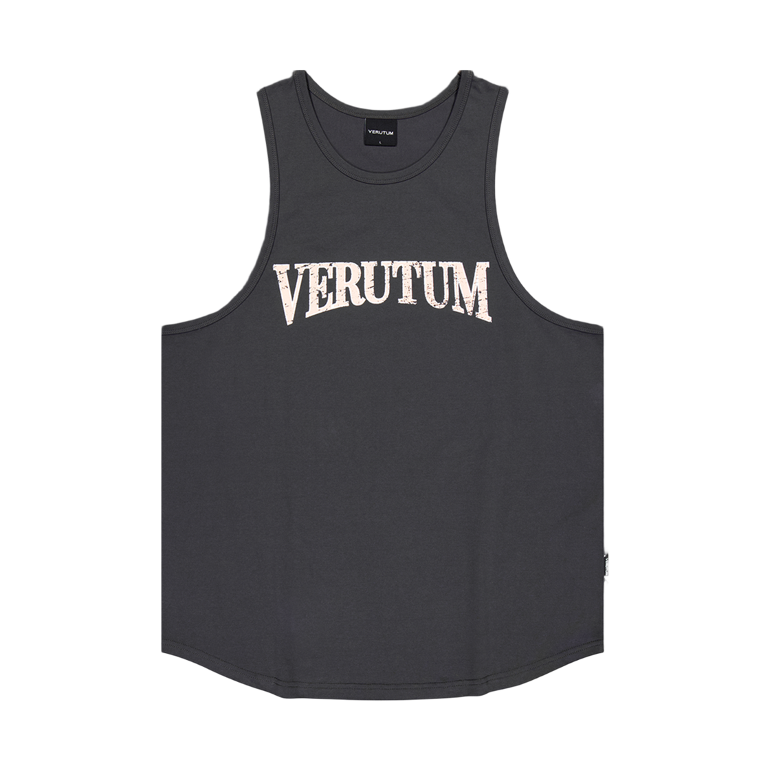 RTW-SL224/CH VERUTUM RTW-SL224 Serif Arch Logo Sleeveless Men's Charcoal