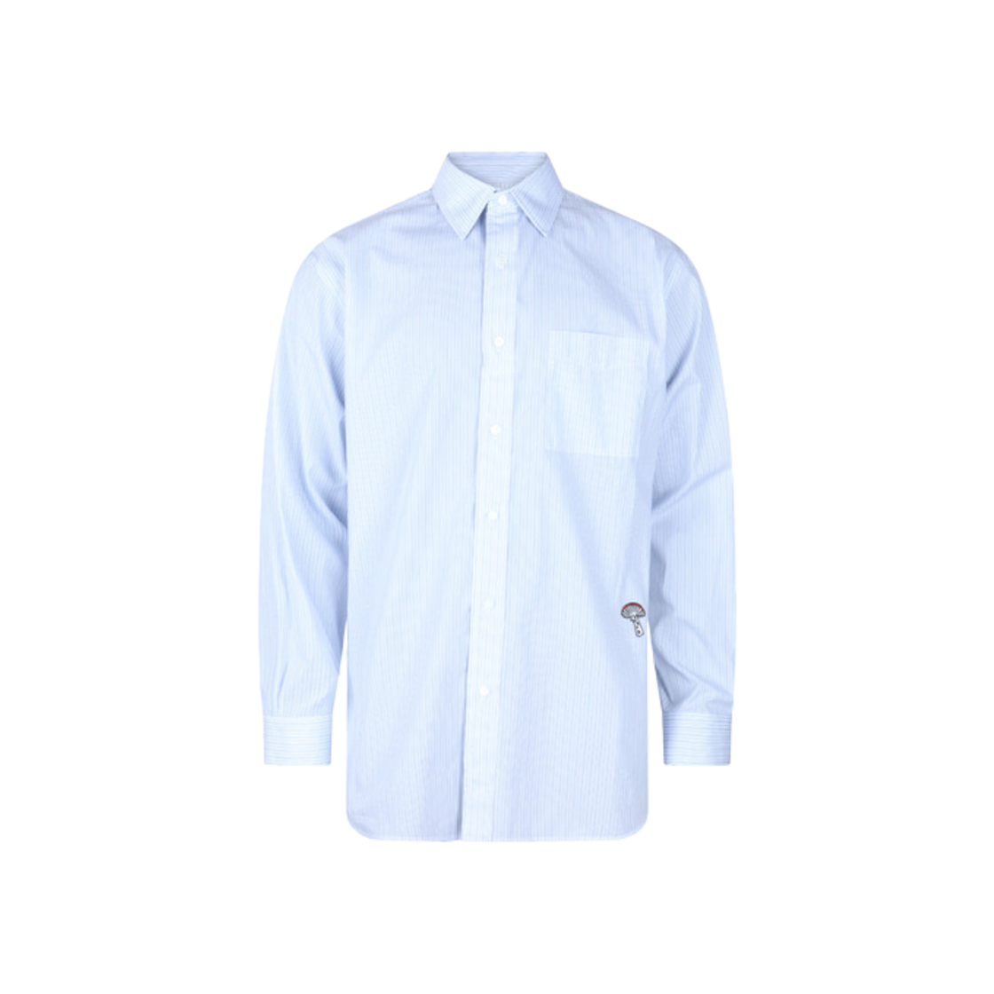 보테가 베네타 스트라이프 코튼 포플린 셔츠 화이트 블루(Bottega Veneta Stripe Cotton Poplin Shirt White Blue)