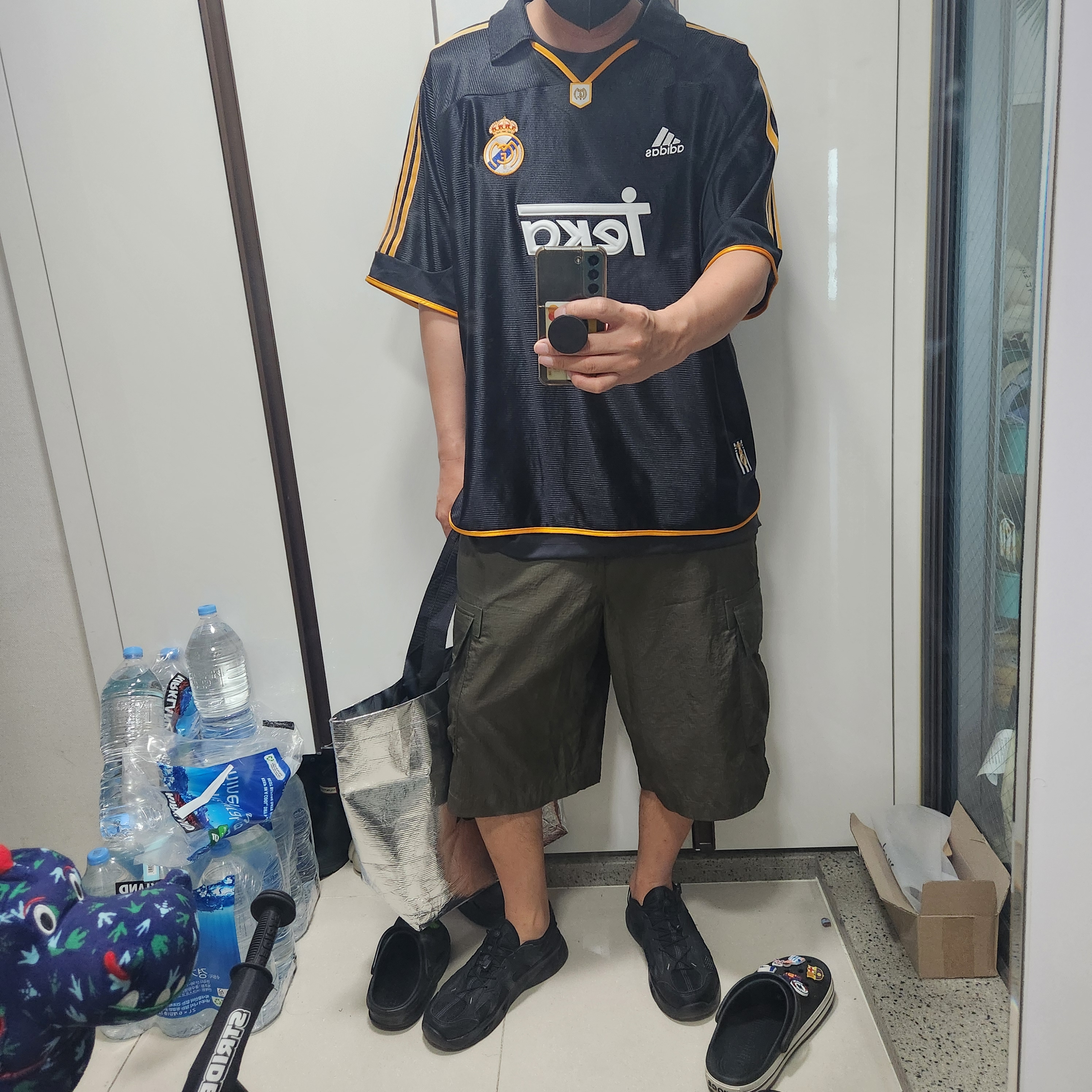 New Balance Kave Sandal Black 착용 스타일 - 3