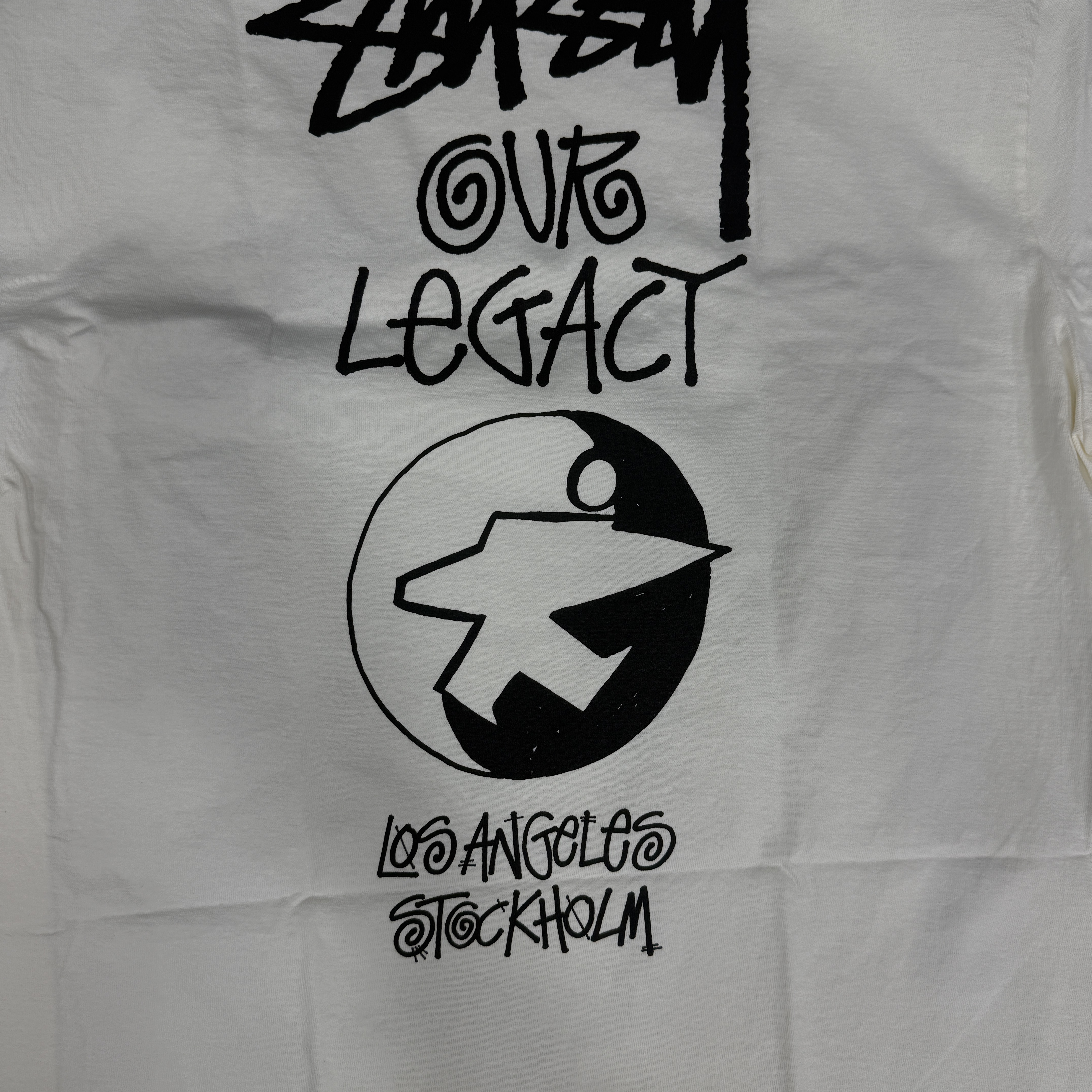 Stussy x Our Legacy Surfman Pigment Dyed T-Shirt Natural 착용 스타일 - 2