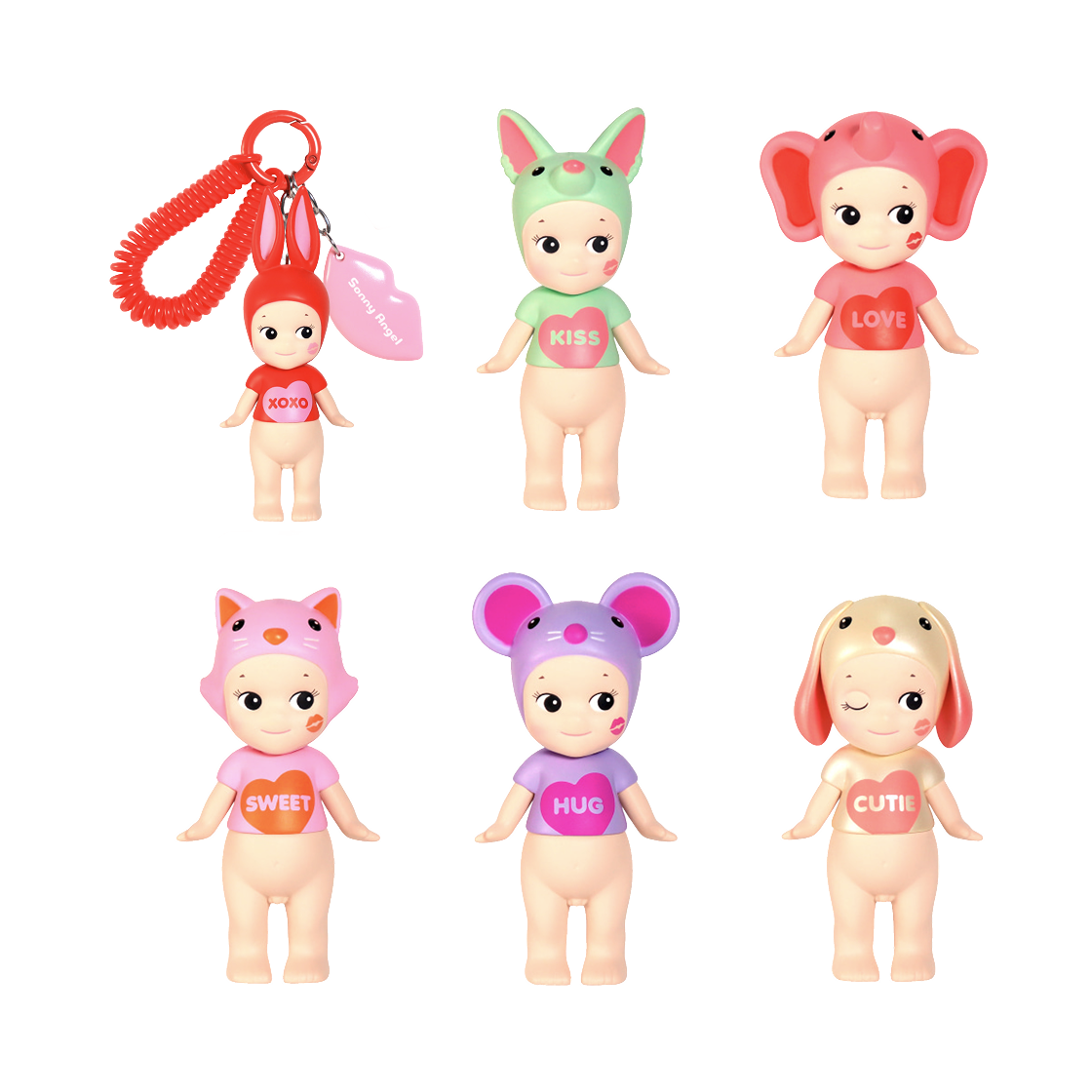 소니엔젤 키스키스 키링 시리즈 랜덤박스 (6개입)(Sonny Angel Kiss Kiss Keyring Series Sealed Case (6 Blind Boxes))