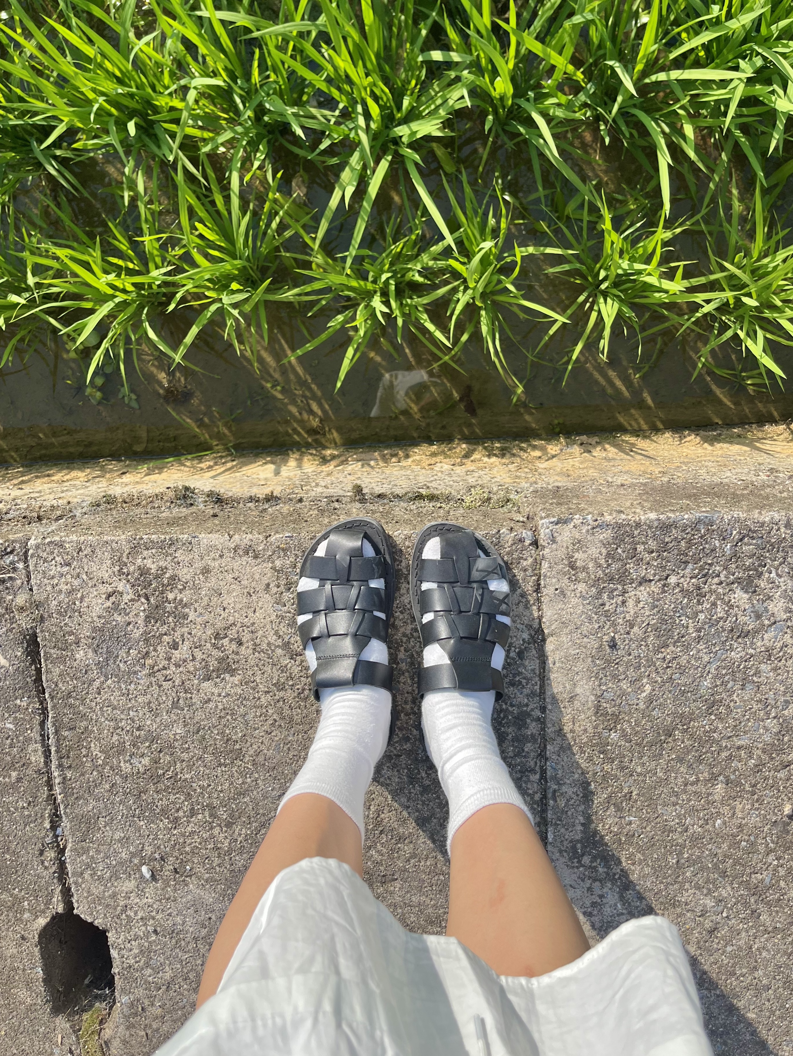 Jerusalem Sandals No.1063 Michael Slide Black 착용 스타일 - 2