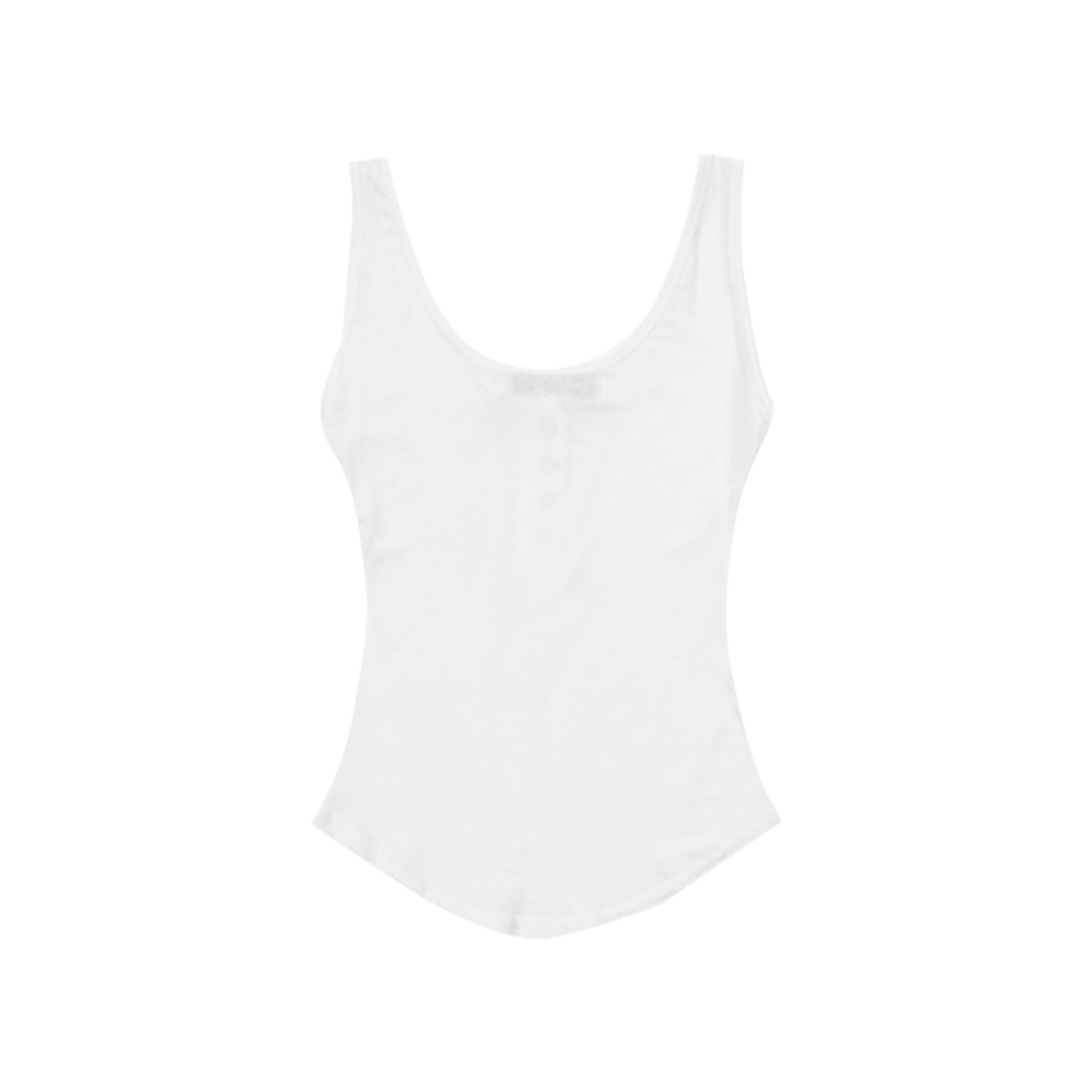 무센트 하링 시그니처 로고 스냅 버튼 유넥 슬리브리스 화이트(MUCENT Haring Signature Logo Snap Button U-Neck Sleeveless White) - 2