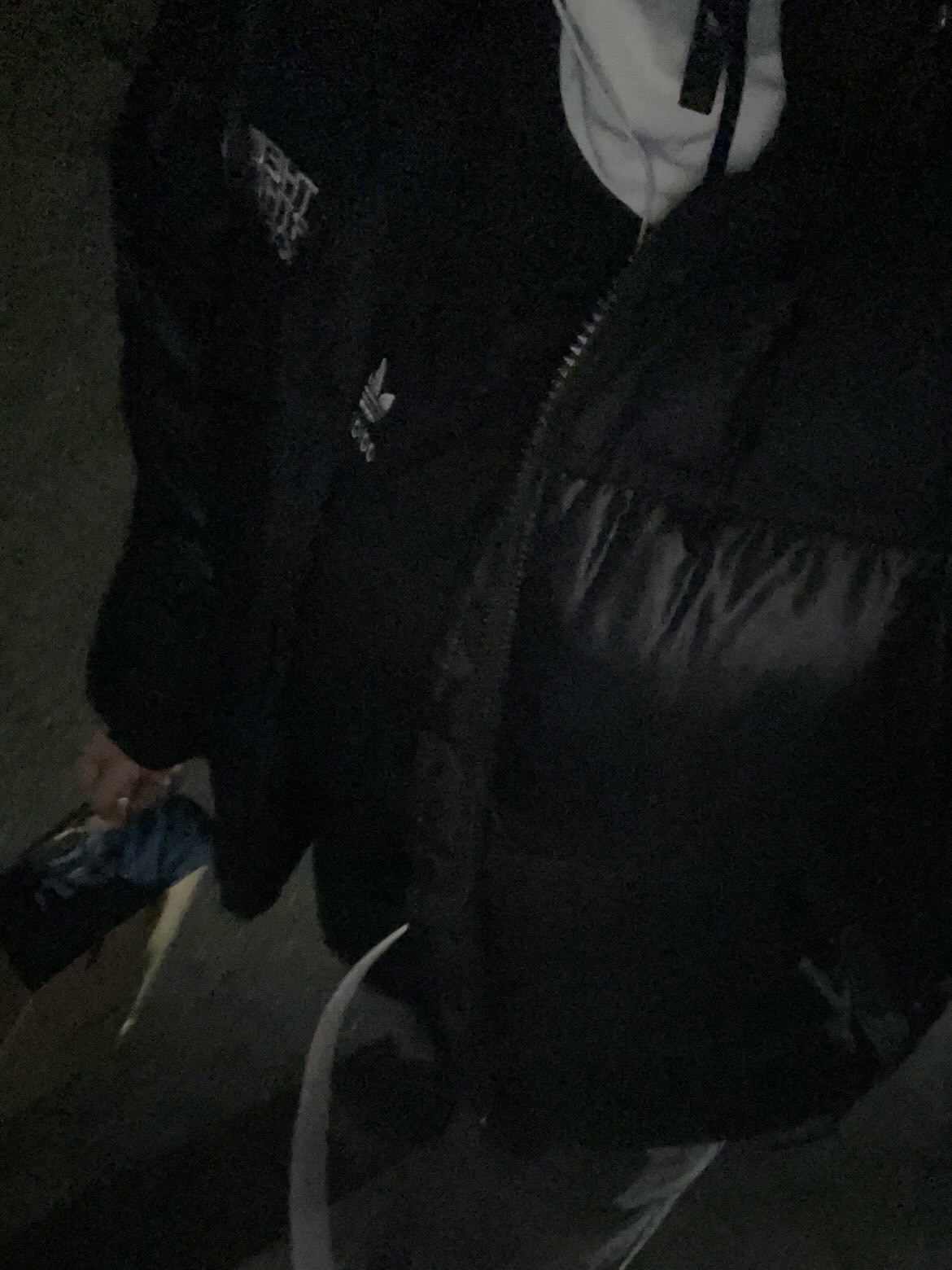 The North Face Nuptse Hybrid Down Ball Jacket Black, Adidas Waffle Beckenbauer Track Top Black - KR Sizing 착용 스타일