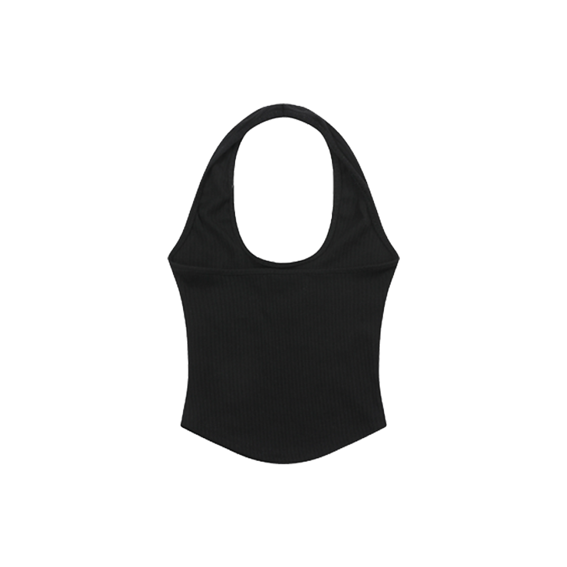 무센트 카일락 골지 홀터넥 크롭 슬리브리스 나시 블랙(MUCENT Kylilac Crop Sleeveless Black) - 2