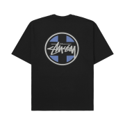 Stussy Cross Dot Pigment Dyed T-Shirts Black
