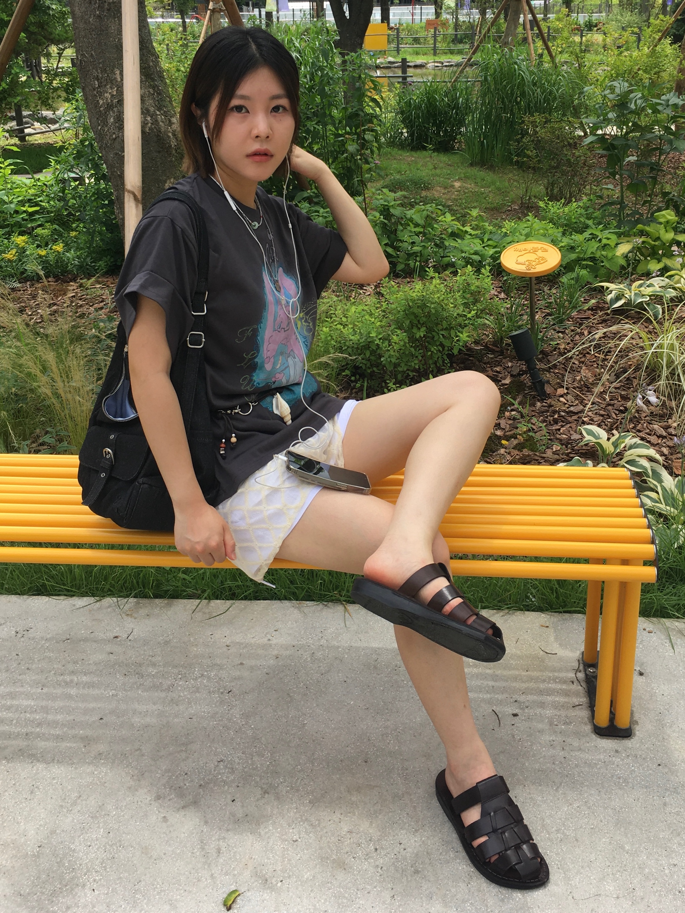 Jerusalem Sandals No.1063 Michael Slide Brown 착용 스타일 - 6