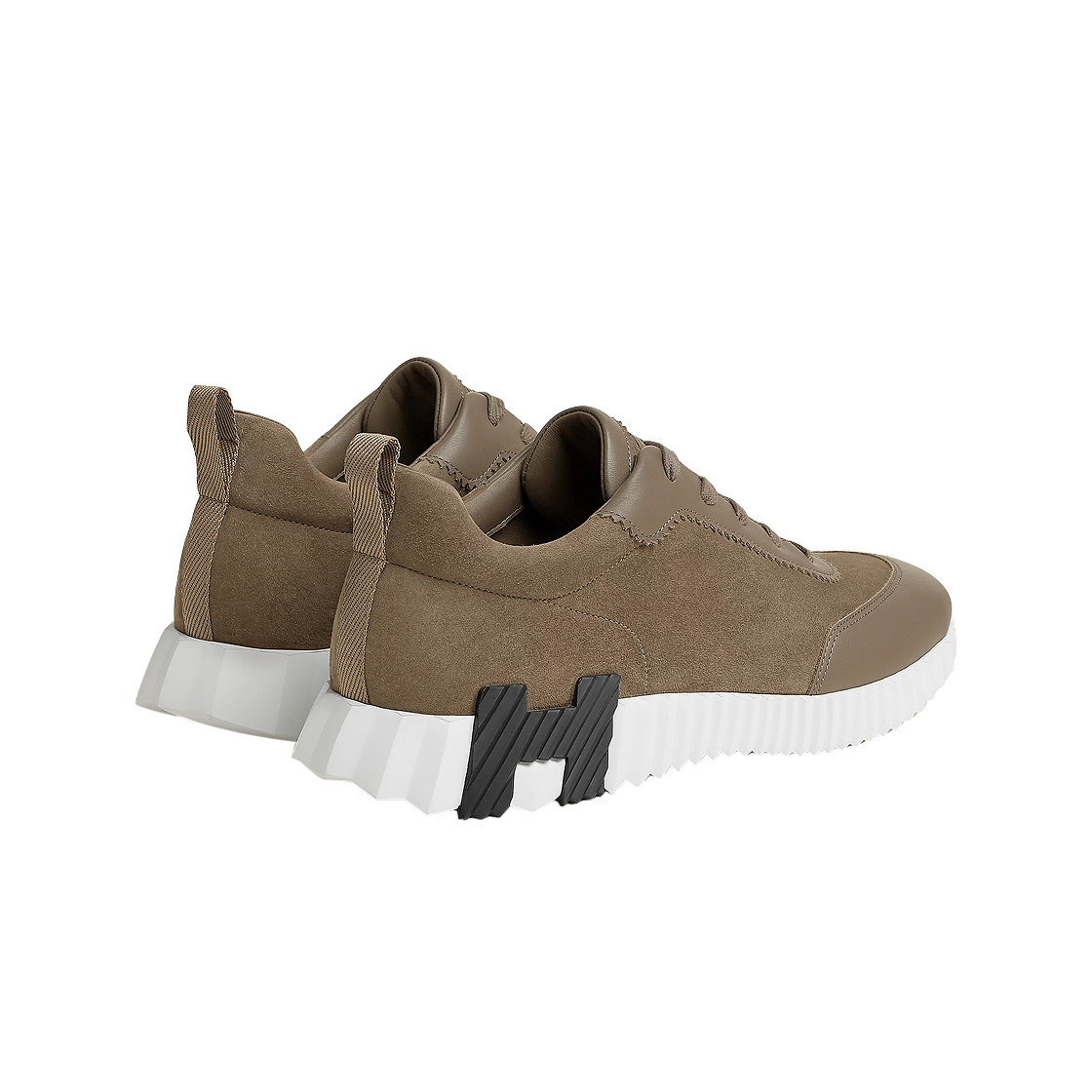 에르메스 바운싱 스니커즈 스웨이드 고트스킨 카프스킨 & 에뚜쁘(Hermes Bouncing Sneaker Suede Goatskin Calfskin & Etoupe) - 3