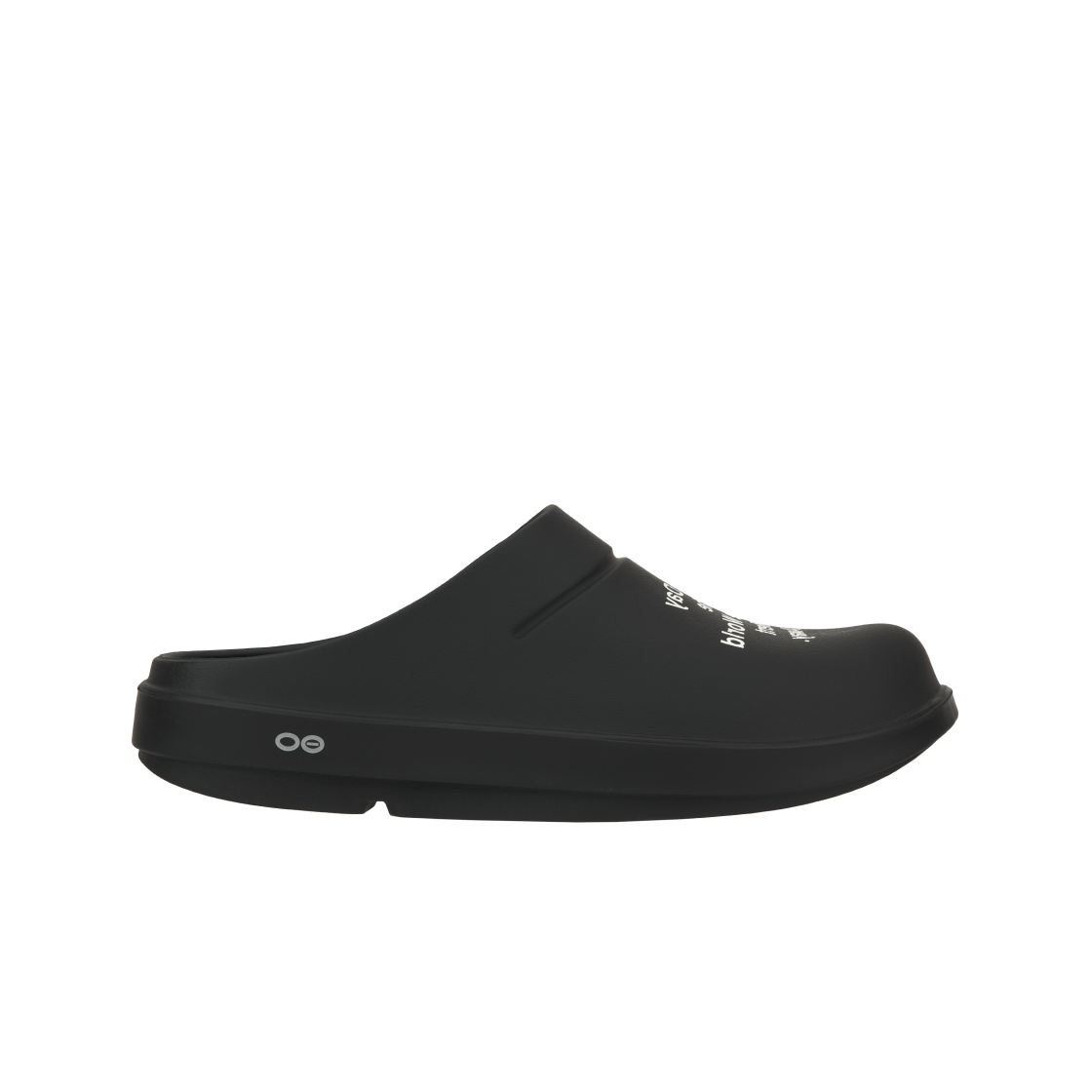 우포스 x 타카히로미야시타 더 솔로이스트 더 데이 더 홀 월드 웬 어웨이 클로그 블랙(Oofos x Takahiromiyashita The Soloist The Day The Whole World Went Away Clog Black)