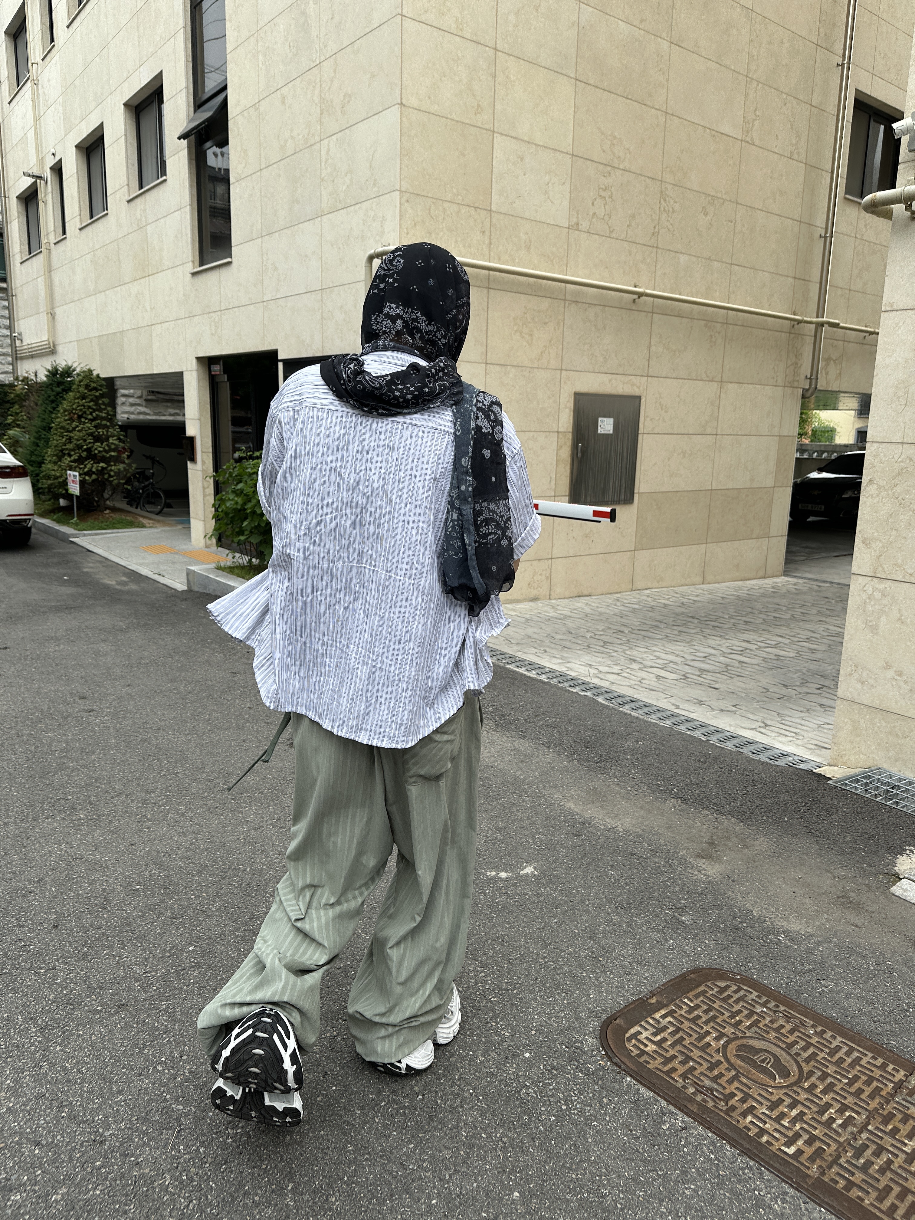 Hono Report Easy Big Rope Pants Pistachio, Hono Report Leaf Bracelet 착용 스타일 - 5