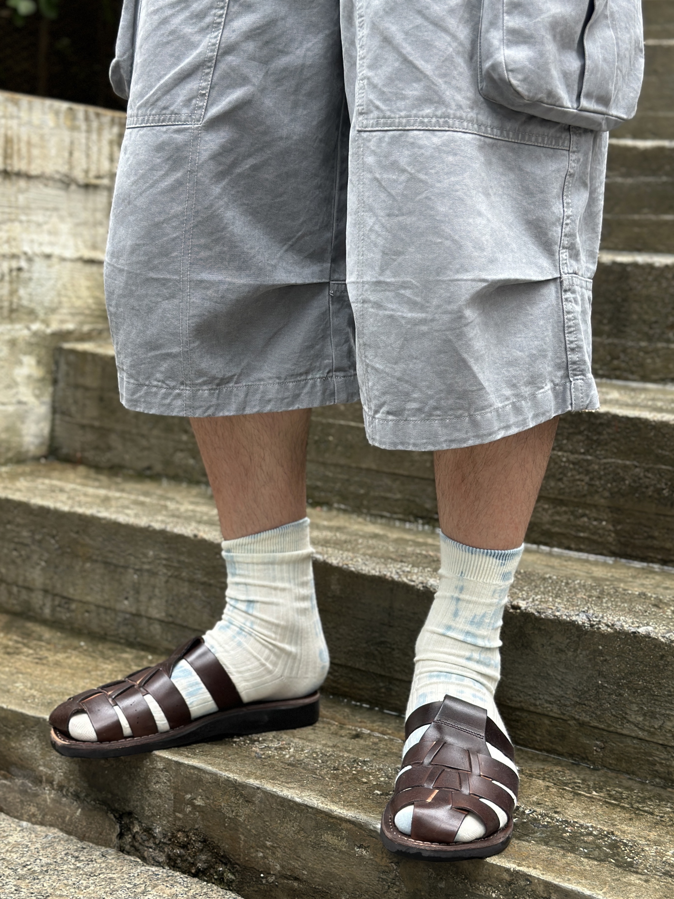 Jerusalem Sandals No.1063 Michael Slide Brown 착용 스타일 - 5