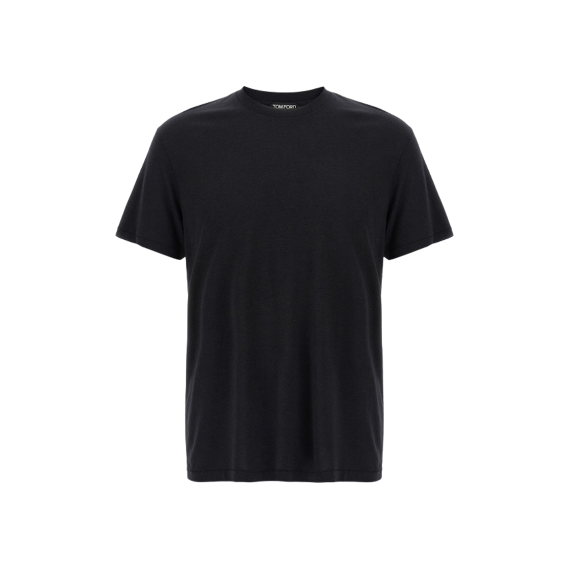 JCS004-JMT012-LB999 Tom Ford Lyocell Cotton Crewneck T-Shirt Black