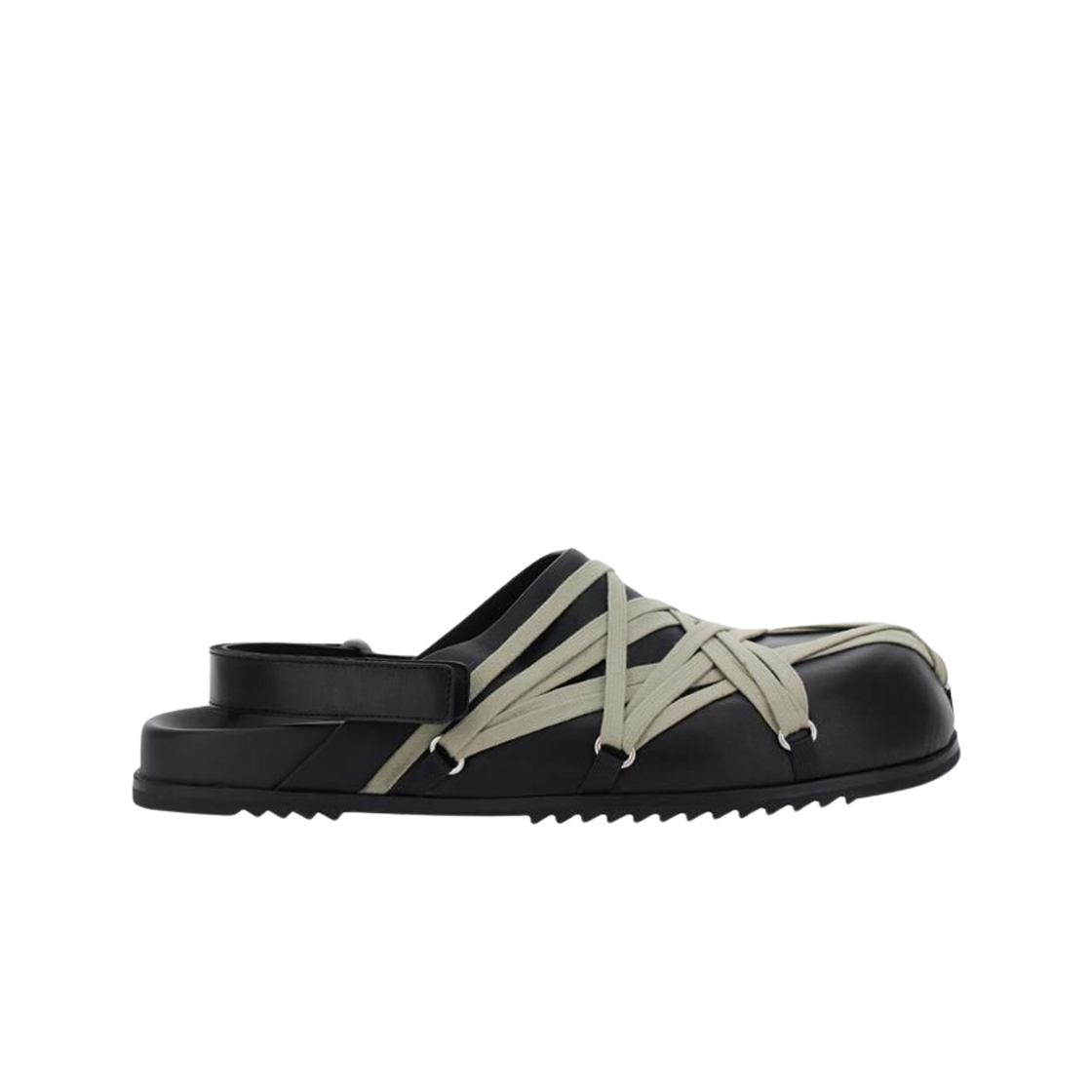 릭 오웬스 메가레이스드 뮬 블랙(Rick Owens Megalaced Mule Black)