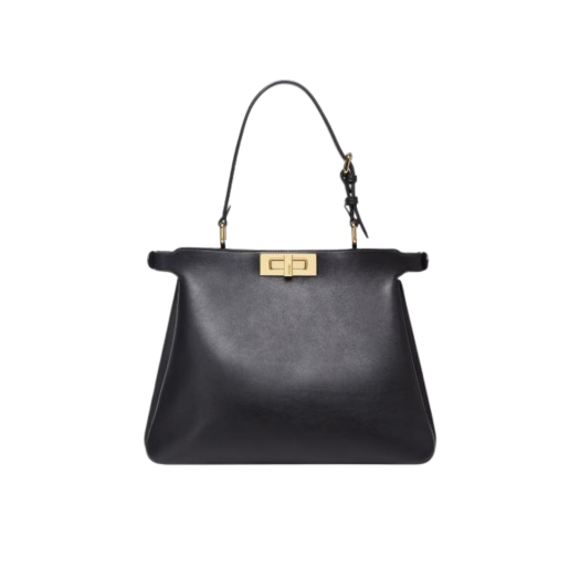 8BN353AOVHF0KUR Fendi Peekaboo Soft Medium Leather Bag Black