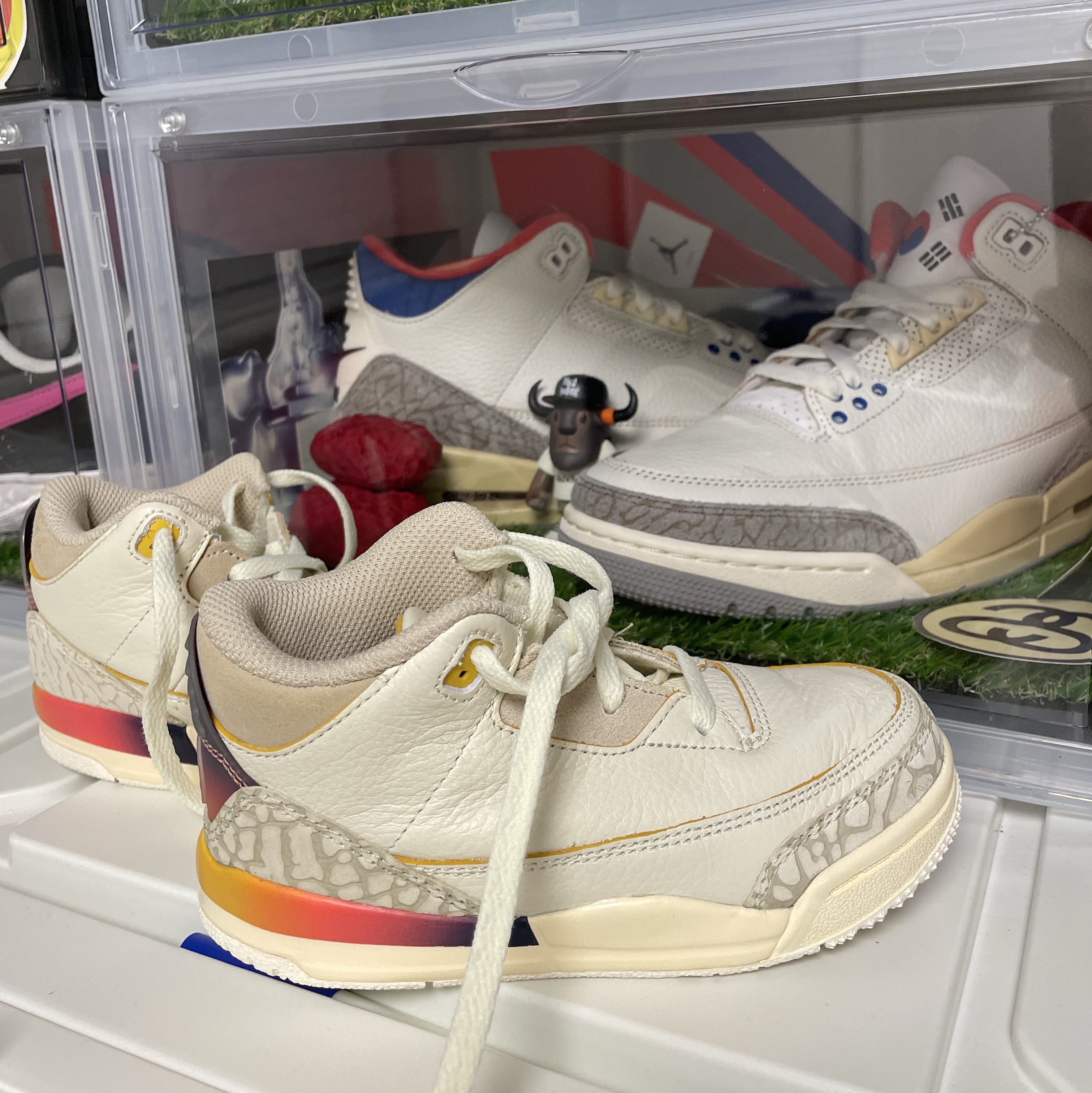 Jordan 3 Retro Seoul 2.0, (TD) Jordan 3 x J Balvin Retro SP Sunset 착용 스타일