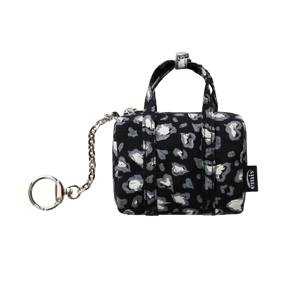 이미스 로고 레오파드 키링 블랙(Emis Logo Leopard Key Ring Black) - 1